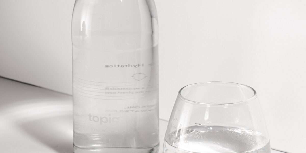 Water Bottle & Glass
