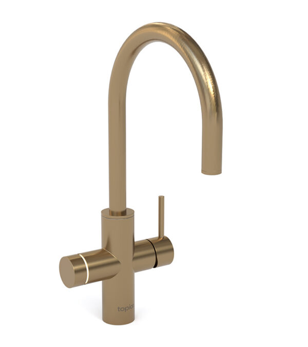Topia Go Brushed Brass Faucet Right