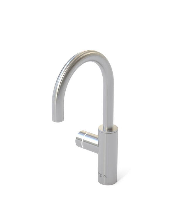 Topia Go Edge Brushed Stainless Steel Faucet Left